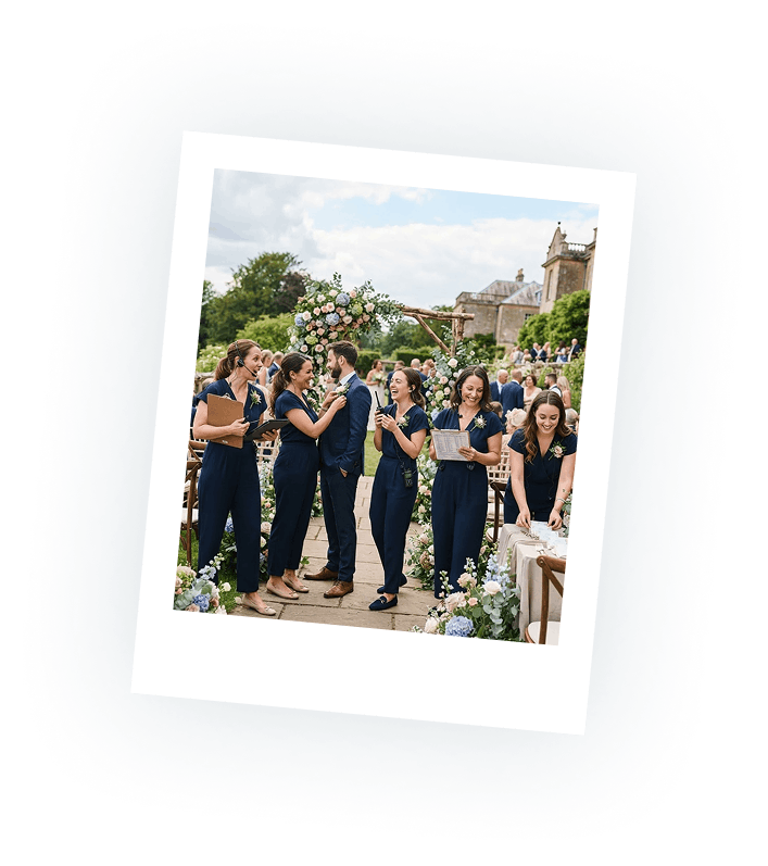 On-site wedding team presence