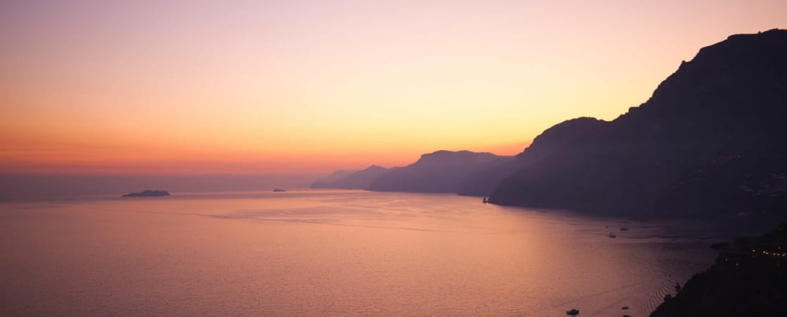 Sunset cruise on the Sorrento coastline