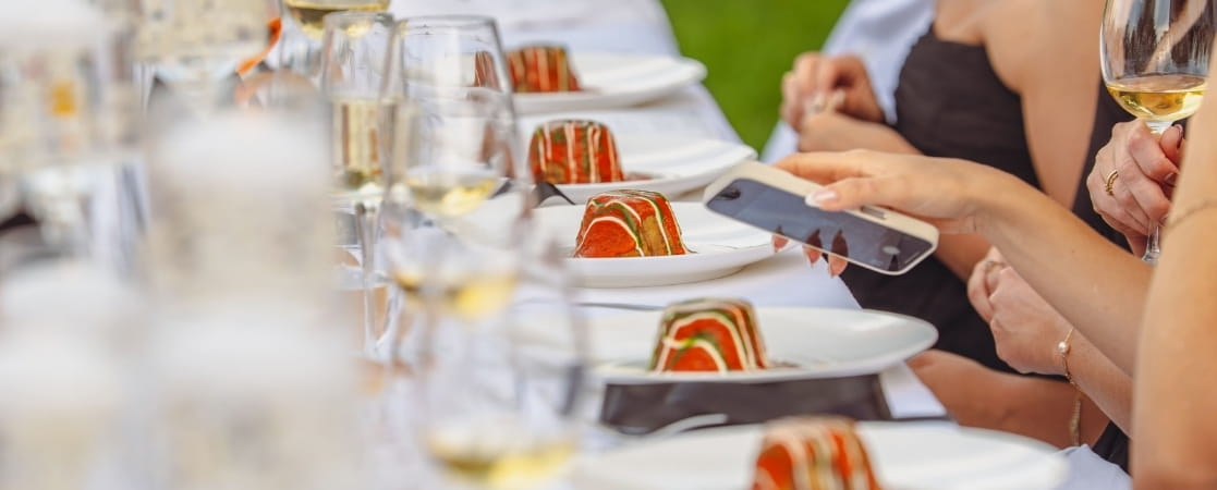 Private chef dining on a villa terrace