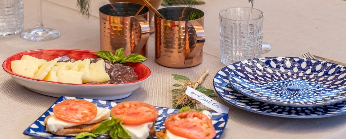 Traditional dinner cooked in villa