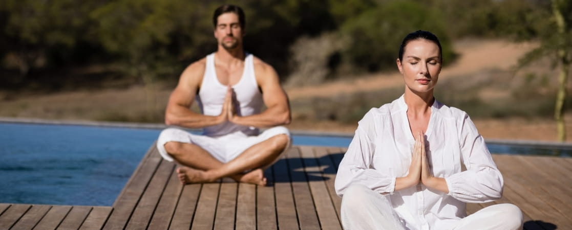Yoga and meditation in villa